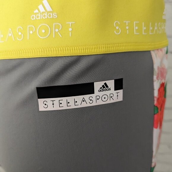 Adidas Stellasport Climalite Roses Sports Leggings AH8863 Large NEW - Picture 5 of 9